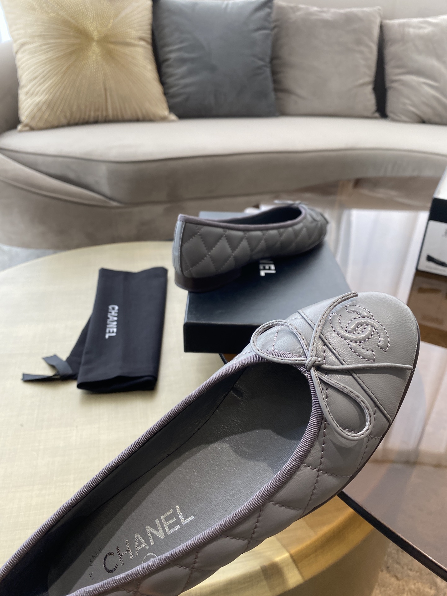 CHANEL ballet shoes Imported custom leather Italy imported leather outsole