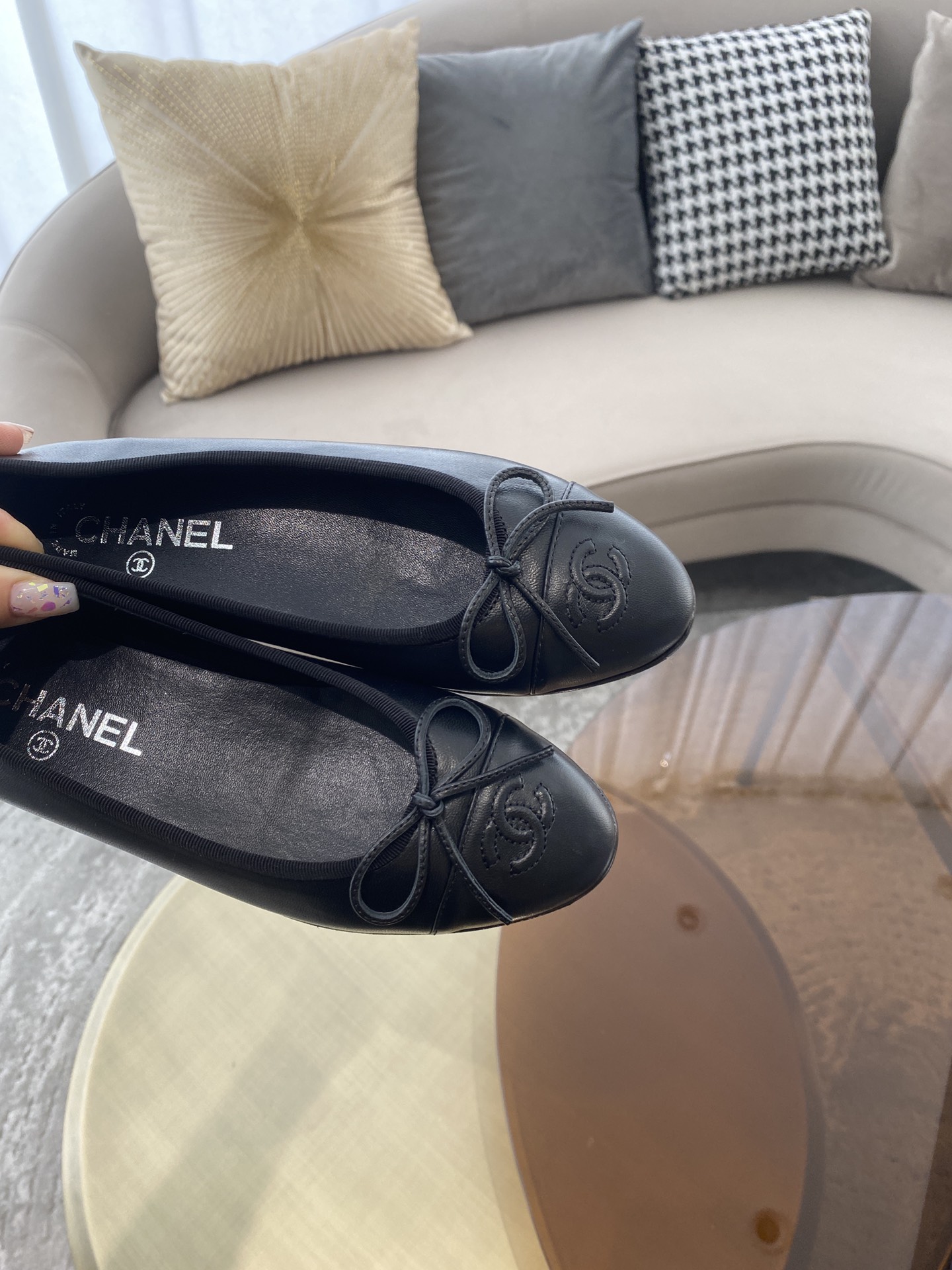 CHANEL ballet shoes Imported custom leather Italy imported leather outsole