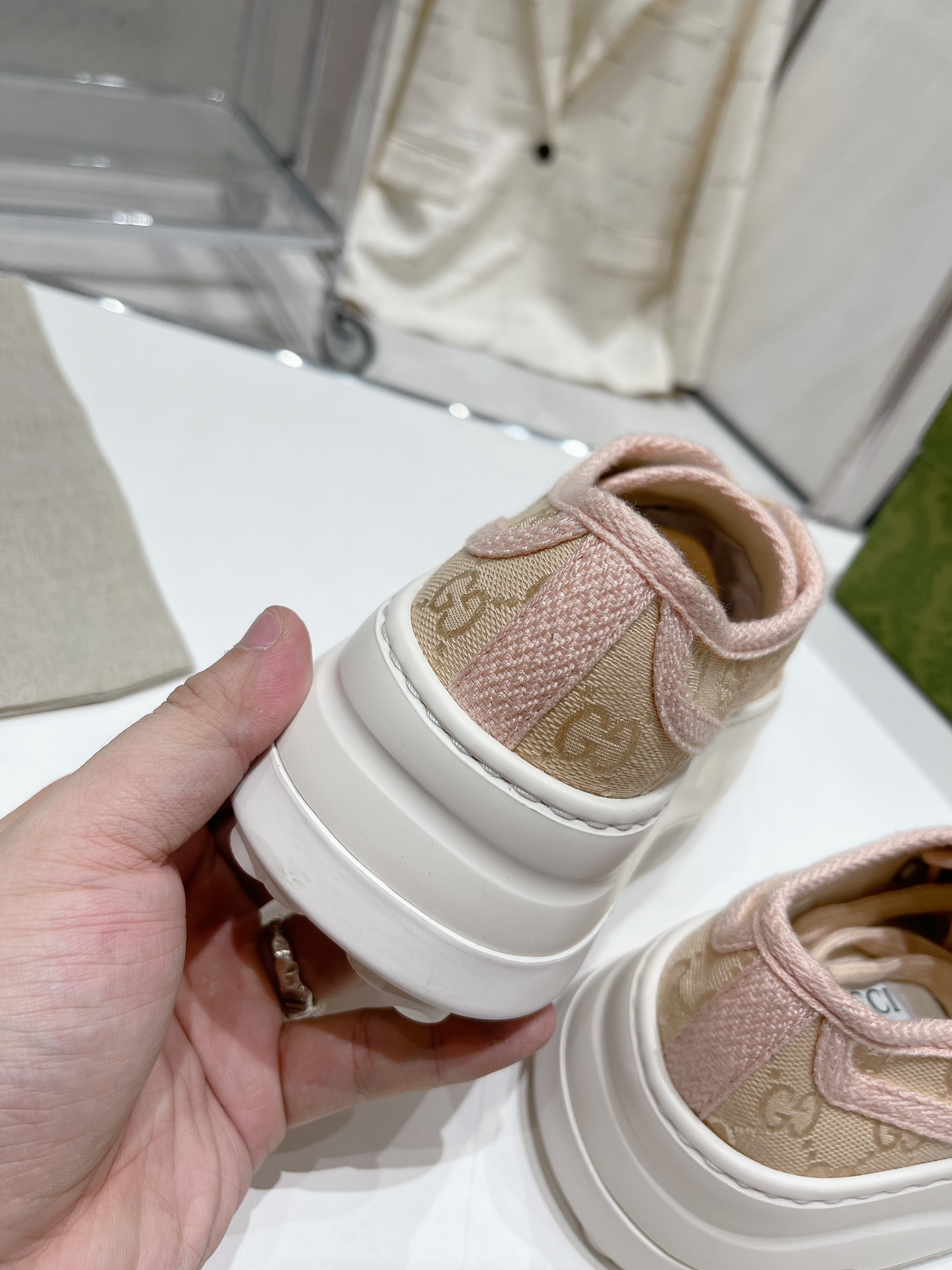 Gucci Explosive Presbyopia Canvas Casual Platform Shoes