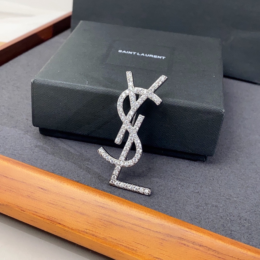 Saint Laurent YSL brooch