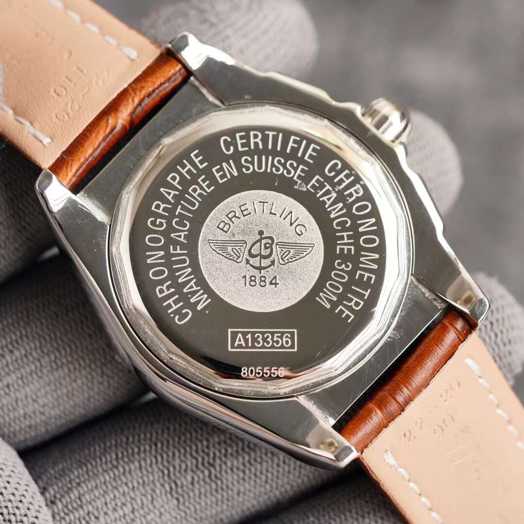 Breitling - Checker Automatic mechanical Arch bridge reinforced glass 316L steel / imported cowhide