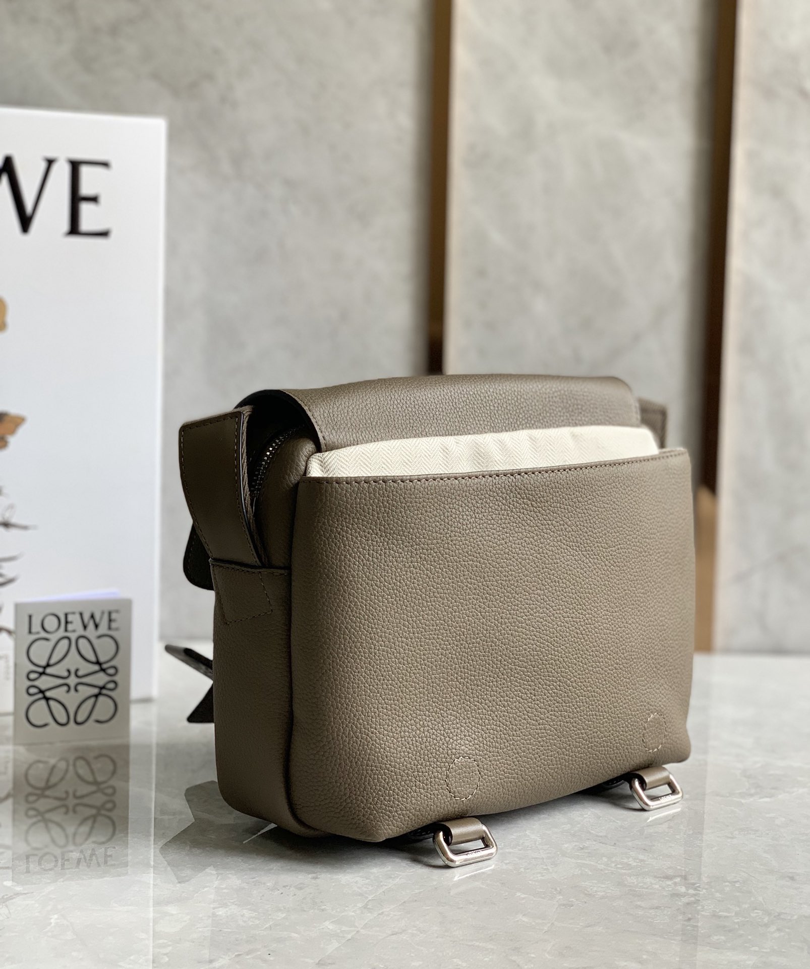 LOEWE latest military messenger bag