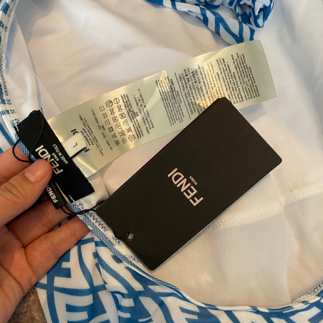 Fendi long-sleeved one-piece sun protection swimming costume