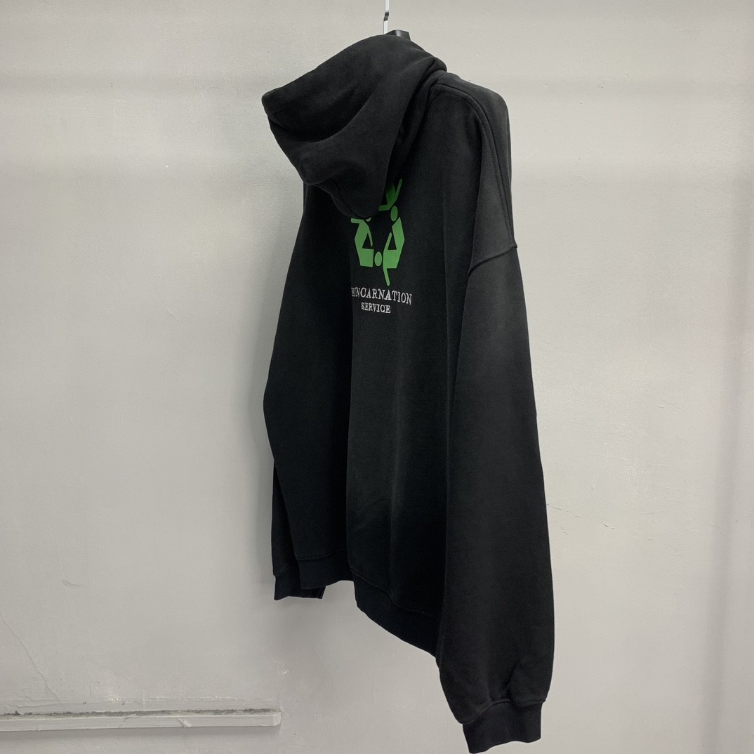 Balenciaga lettered washed sweatshirt