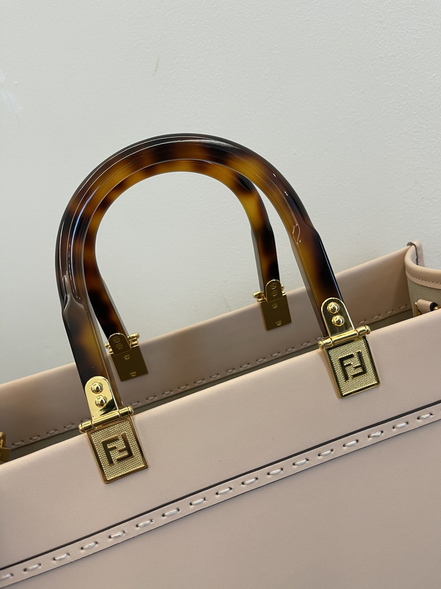 FENDI small pink new size shine tote tote bag 