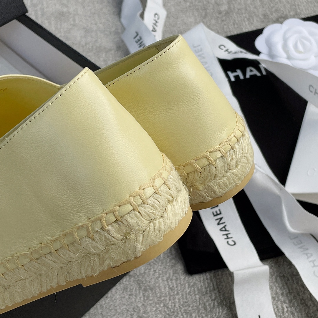 CHANEL fisherman shoes custom mixed sheepskin imported leather embryo leather upper soft inner cushion sheepskin