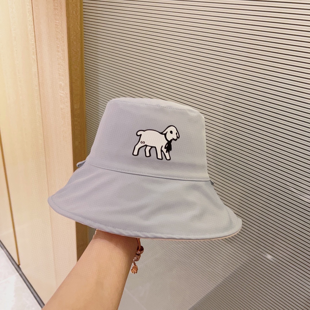 [Gucci Gucci] 2023 new deer double-sided fisherman hat