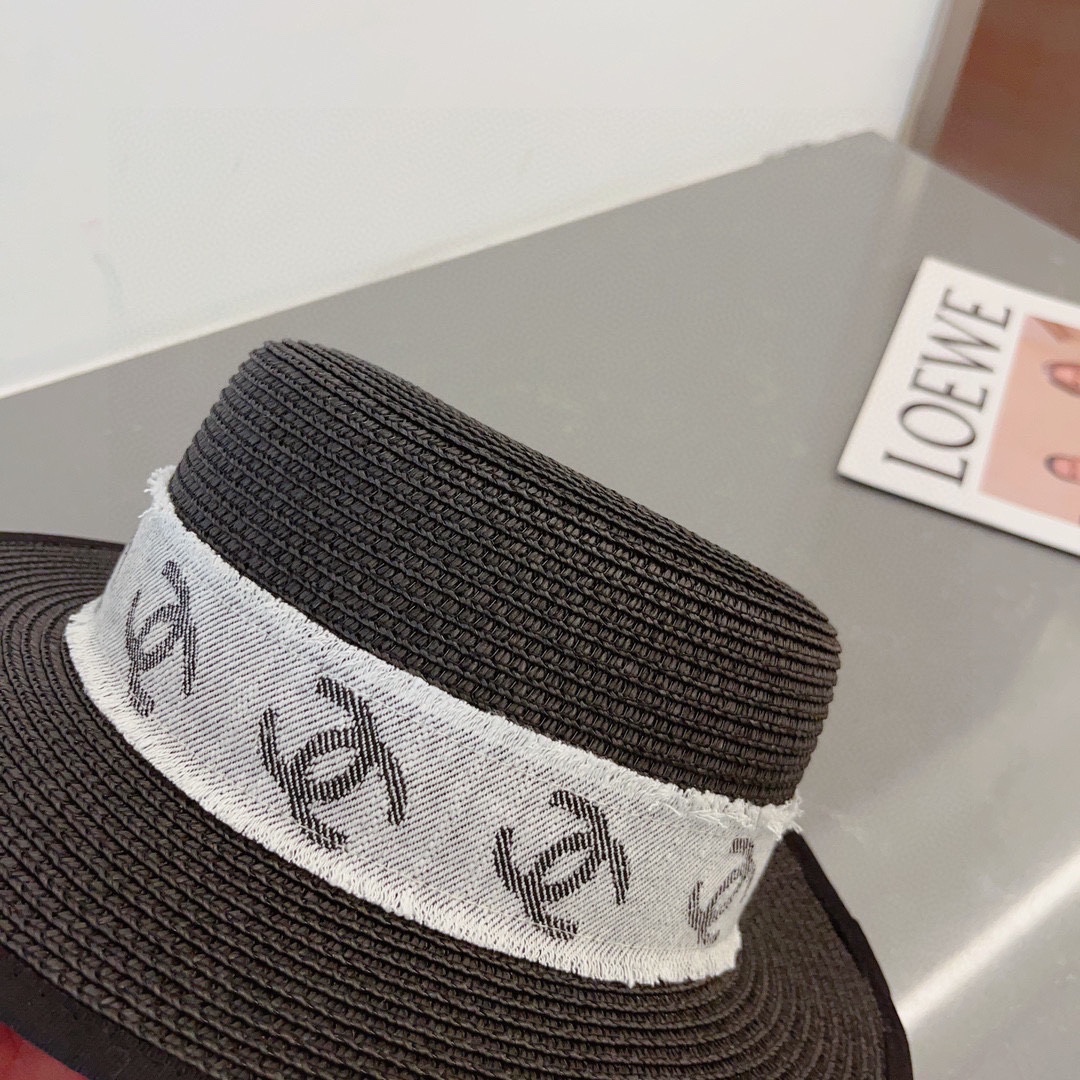 CHANEL bowler hat, sun visor hat
