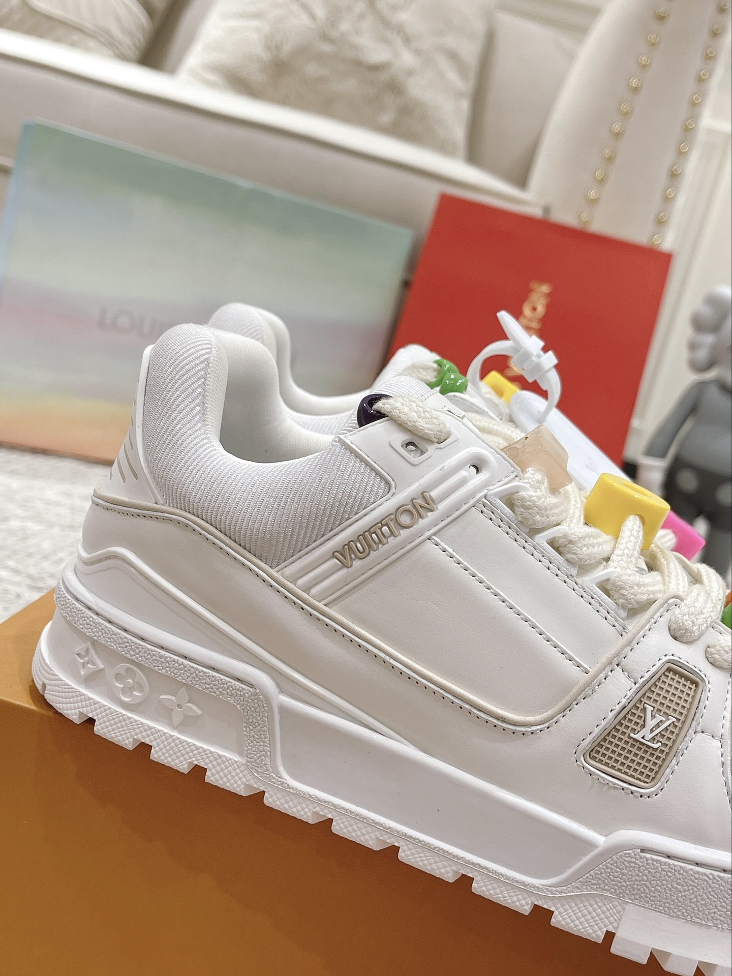 Louis Vuitton couple models DIY buckle sneakers sneakers