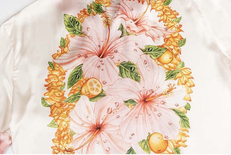 Casablanca Pure silk wide little holiday wind shirt