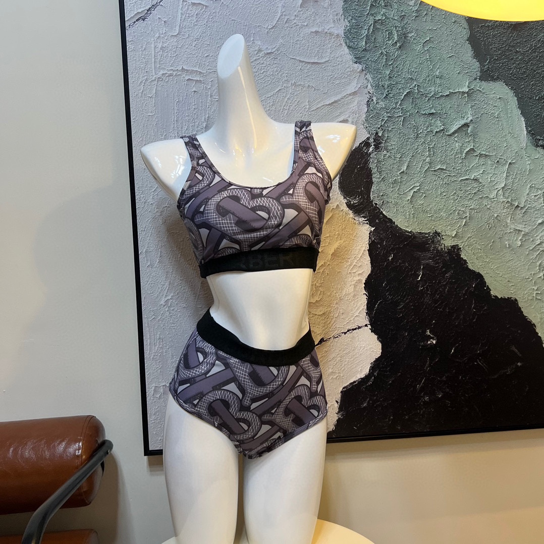 Burberry printed high stretch fitness yoga wear tracksuit