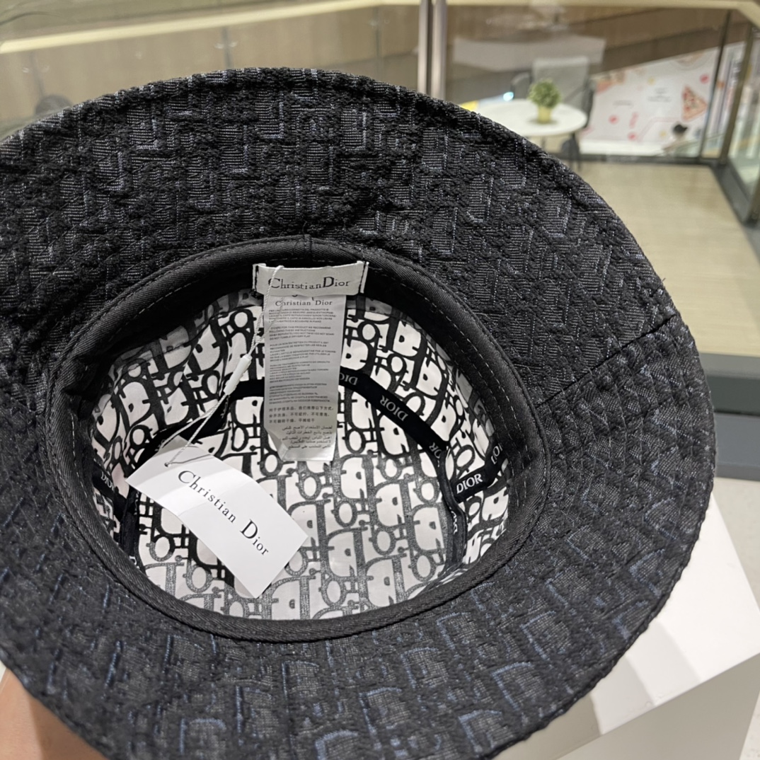 Dior counter new comfortable full print embroidery hat