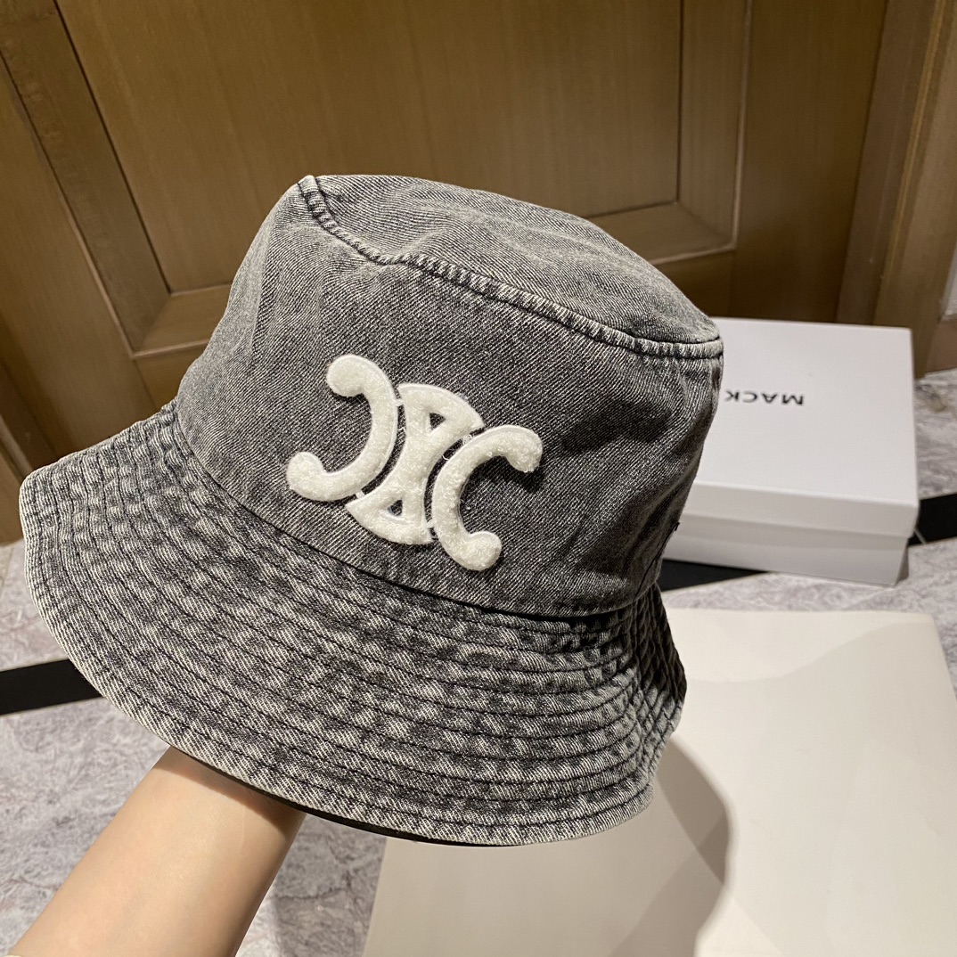 [CELINE Celine] 2023 new denim made of old fisherman hat