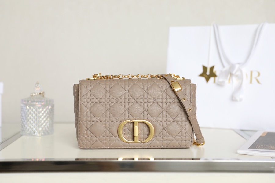 [DlOR CARO] Brown soft cow leather rattan check DR- 581