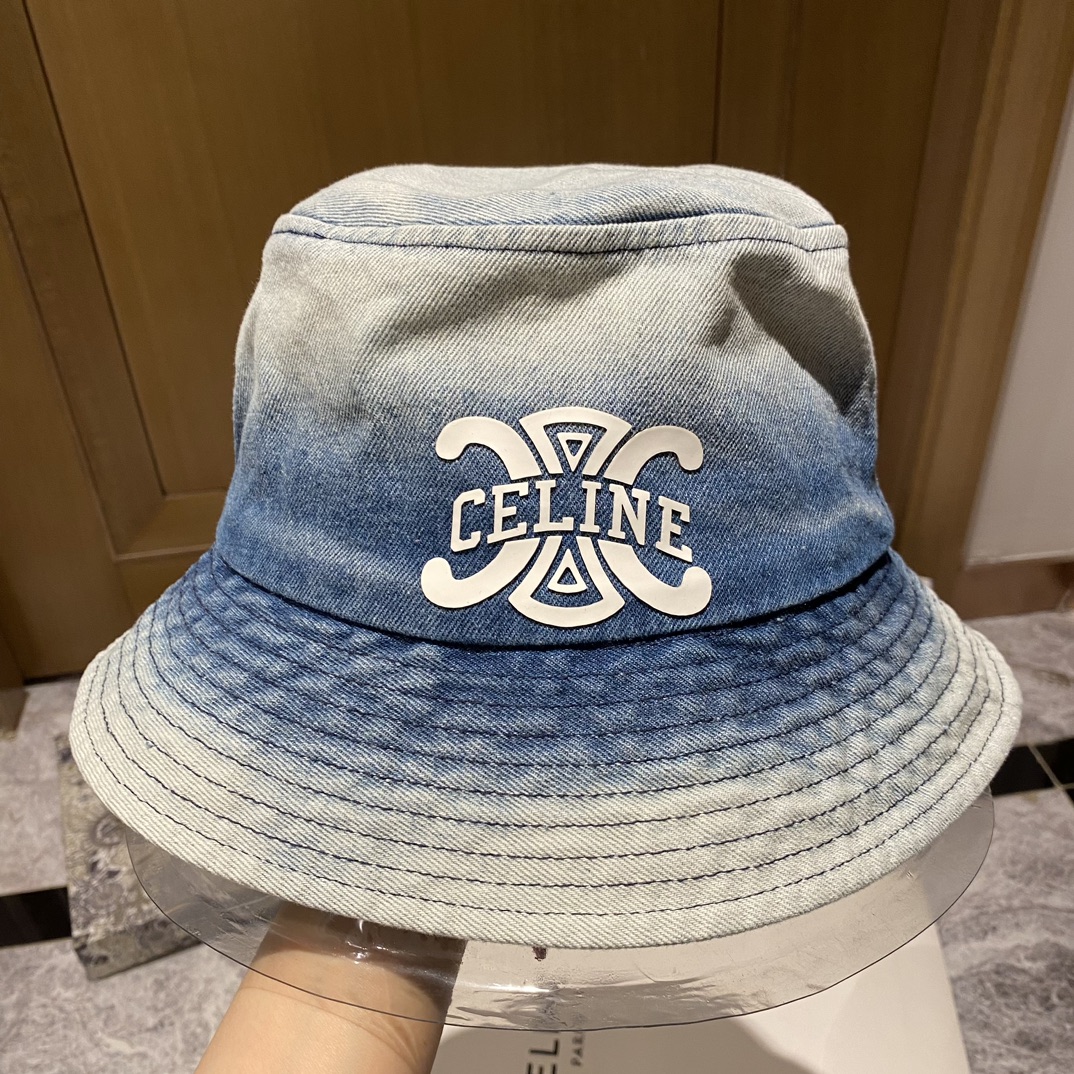 [Loewe Luo Yiwei] 2023 new denim old fisherman hat