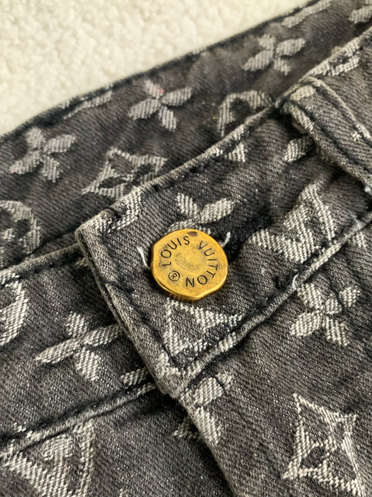 Lv 2023ss show style wave jeans
