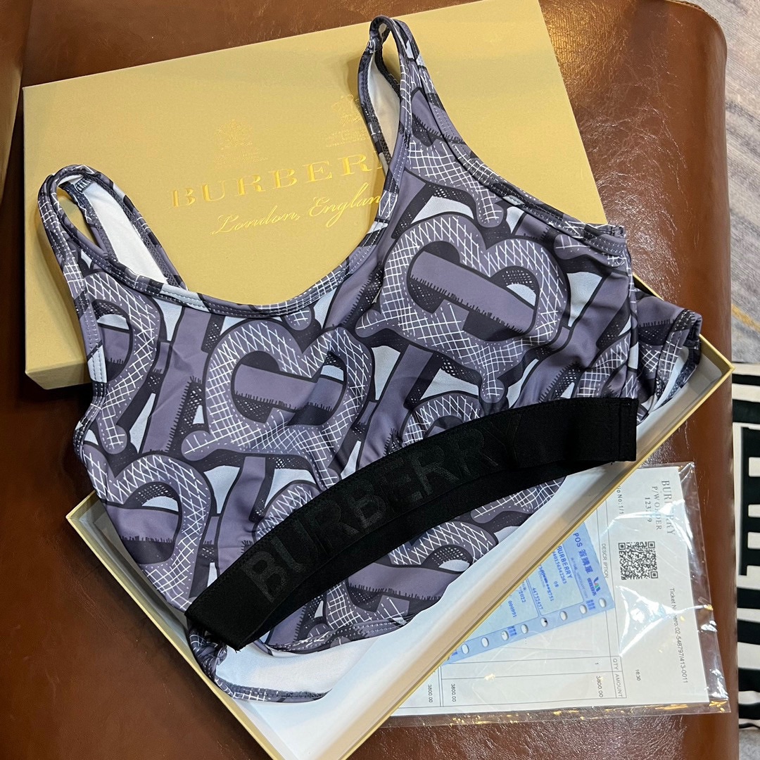 Burberry printed high stretch fitness yoga wear tracksuit