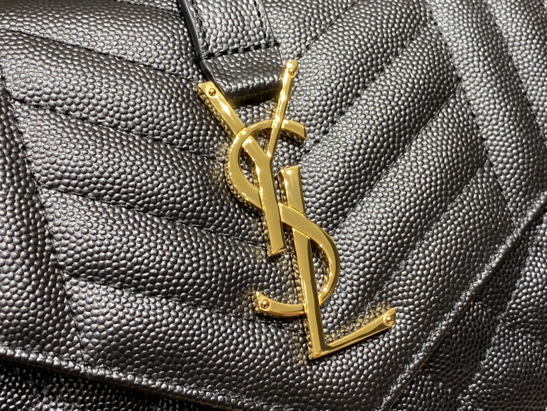 SAINT LAURENT 𝙈𝙊𝙉𝙊𝙂𝙍𝘼𝙈 𝙈𝙄𝙓 𝙈𝘼𝙏𝙀𝙇𝘼𝙎𝙎É #620280 original leather