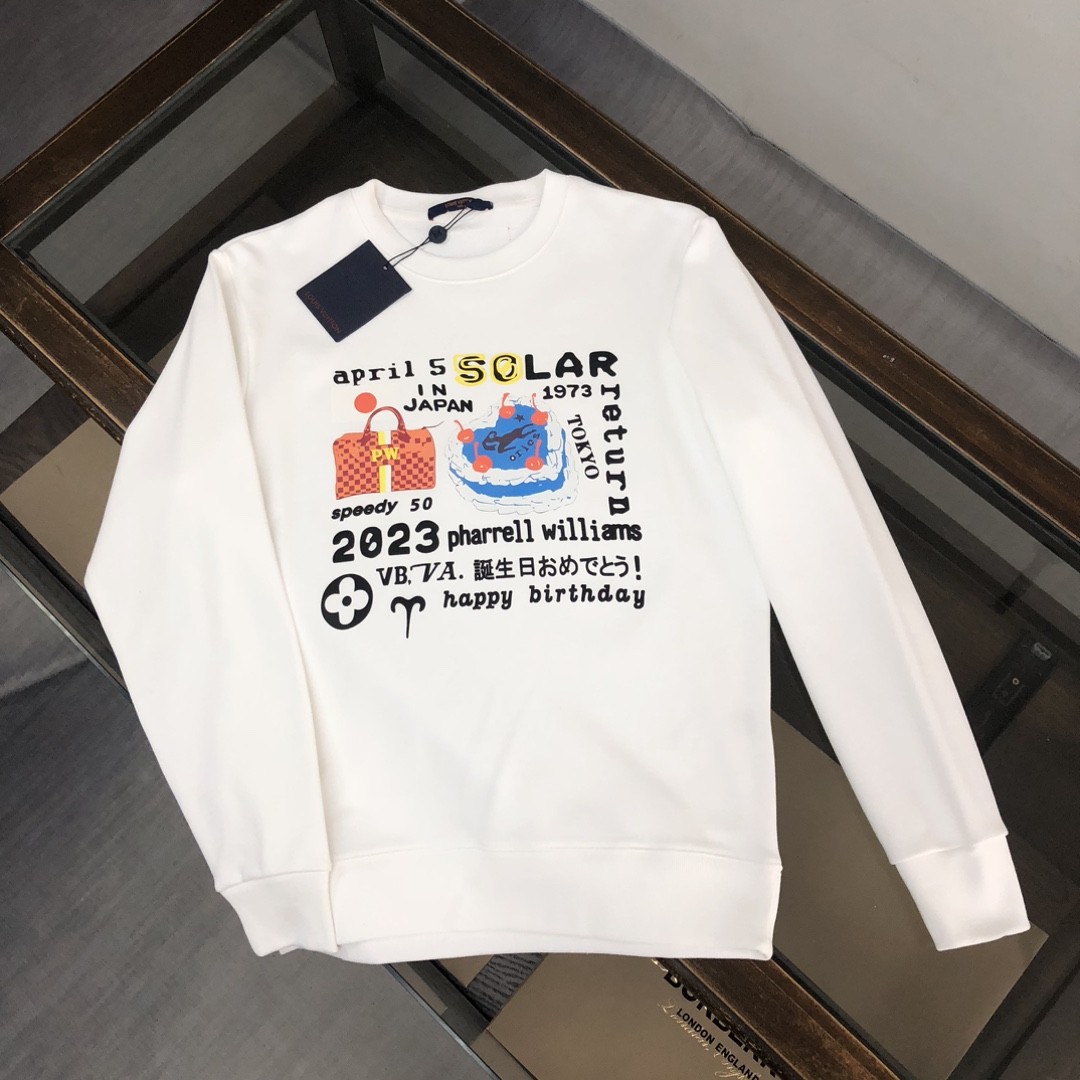 Louis Vuitton 2023 new autumn and winter couples style round neck sweatshirt