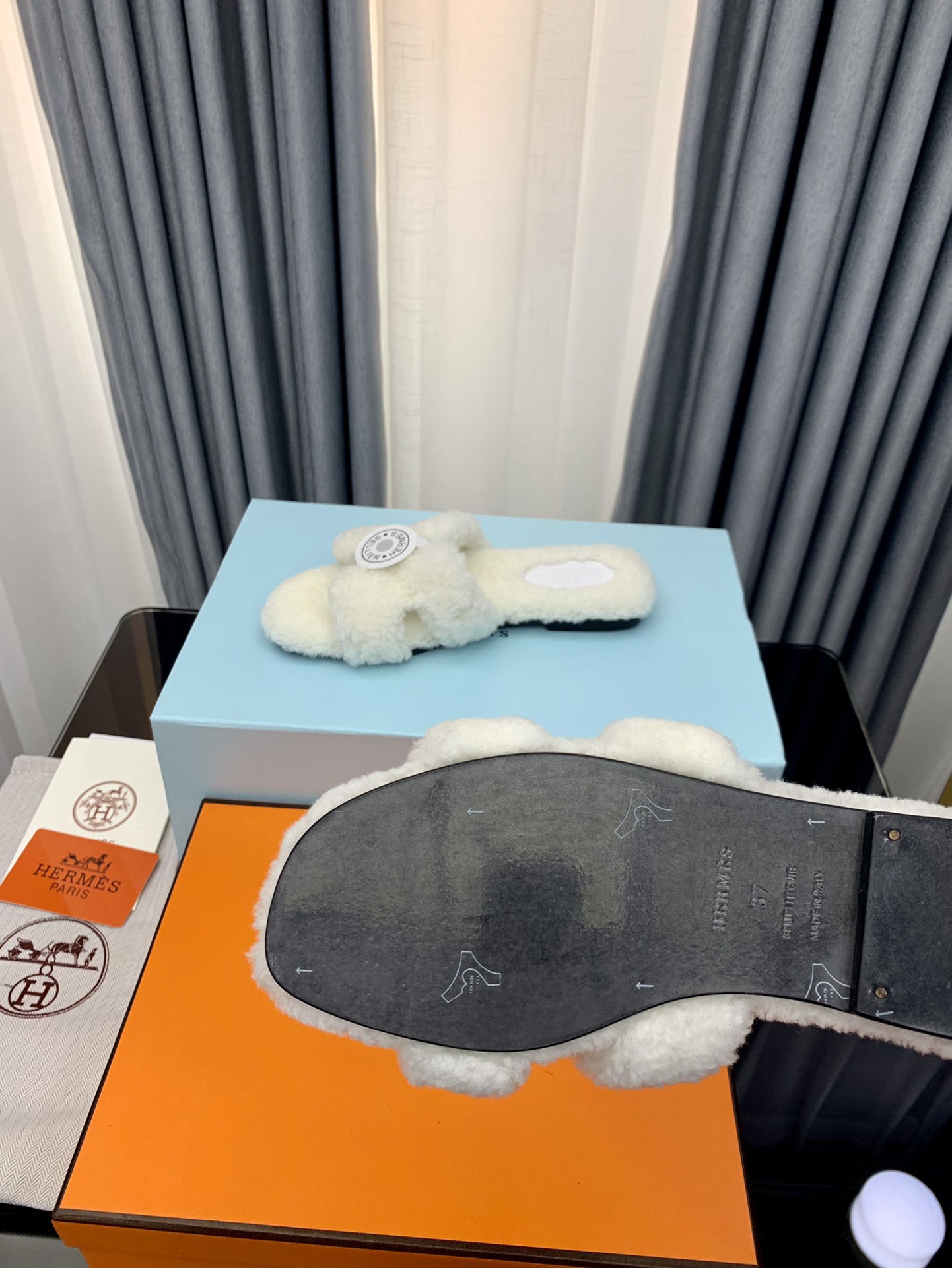 Hermes Autumn and Winter Flat Fur Drags