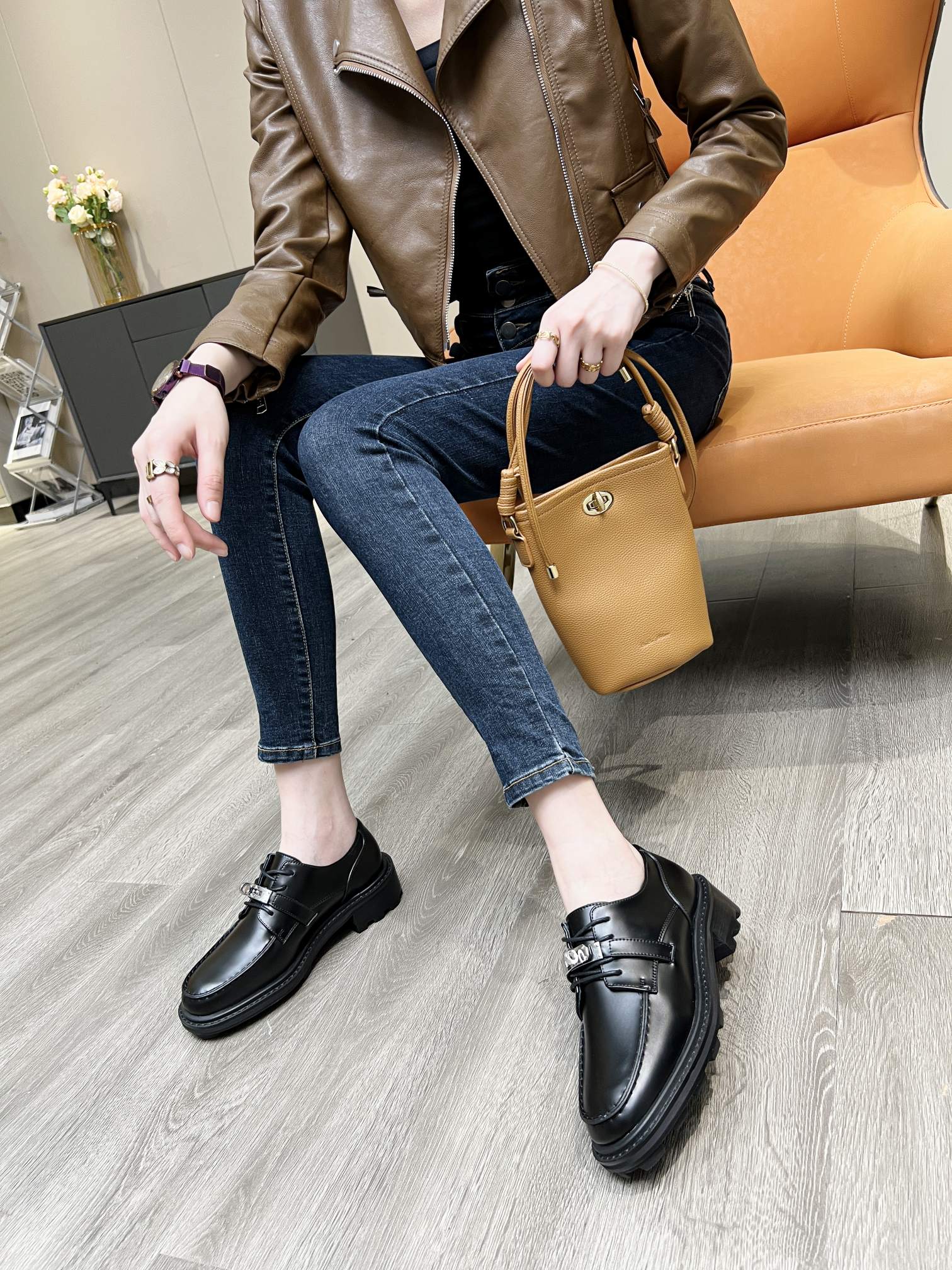 Hermes kelly buckle shoes/boots