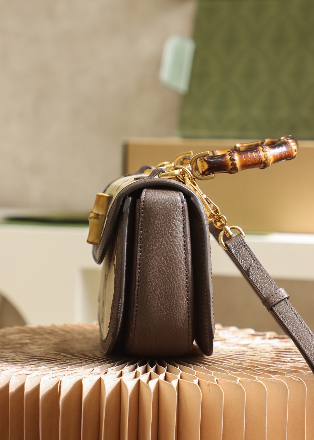 GUCCI super double 𝐆 pattern king fried bamboo #675797