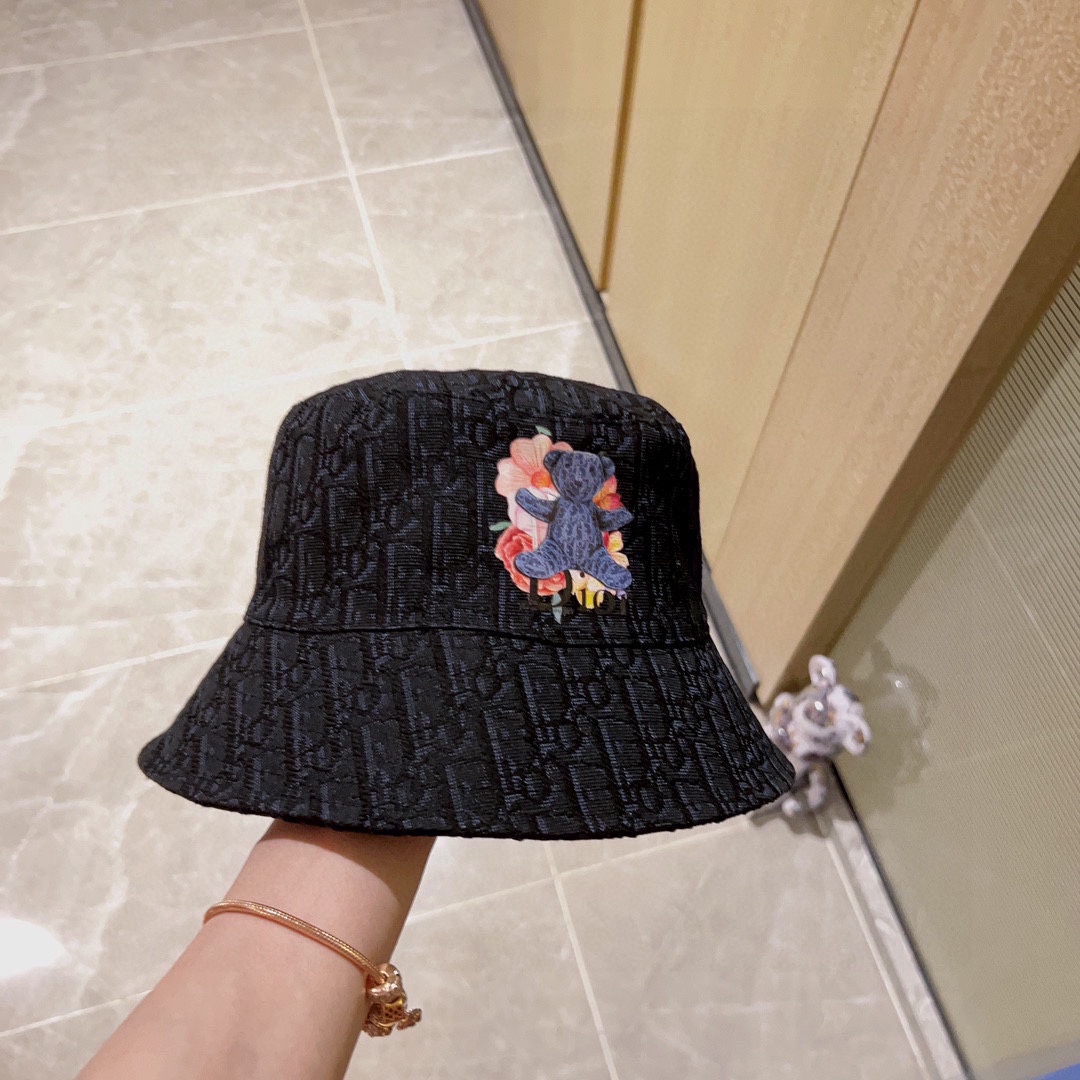 [DIOR Dior] 2023 spring and summer classic old flower fisherman hat