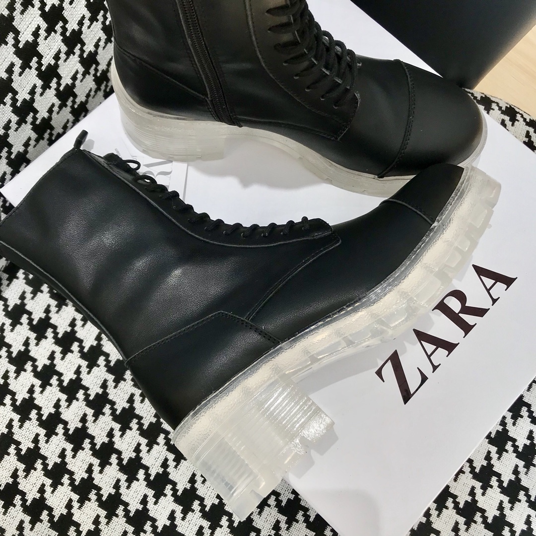 ZARA imported cowhide single-layer lining Martin boots