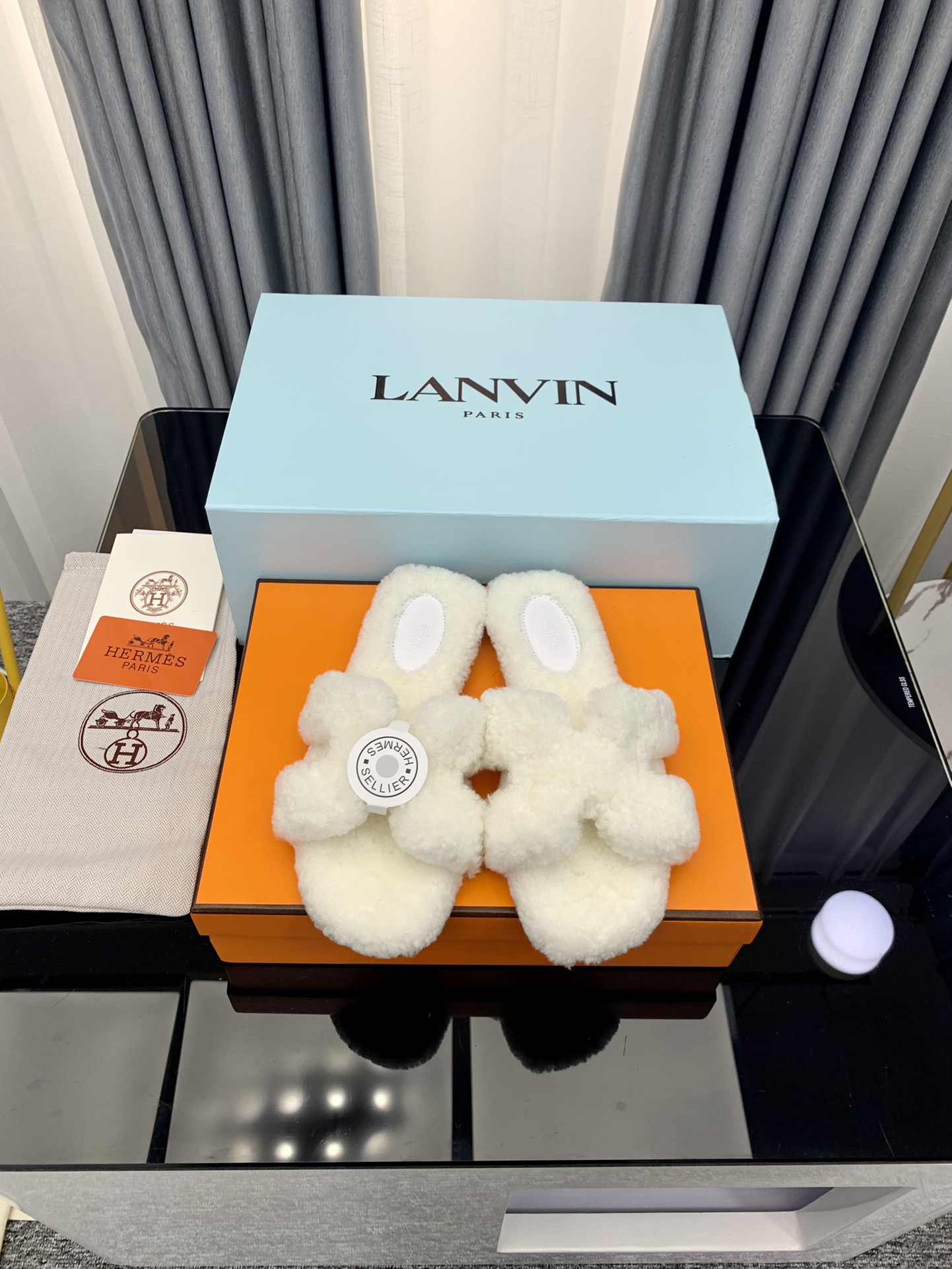 Hermes Autumn and Winter Flat Fur Drags