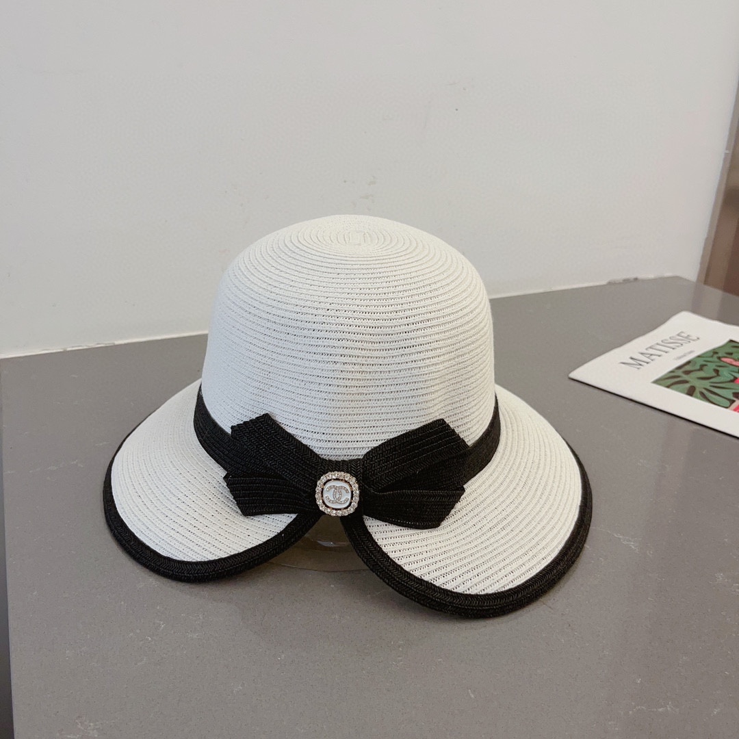 CHANEL straw hat, lady style hat