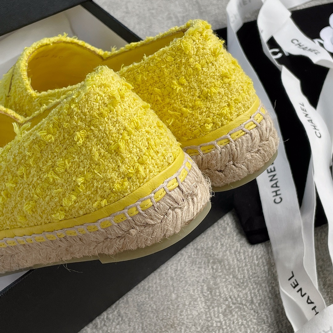 CHANEL fisherman shoes custom mixed sheepskin imported leather embryo leather upper soft inner cushion sheepskin