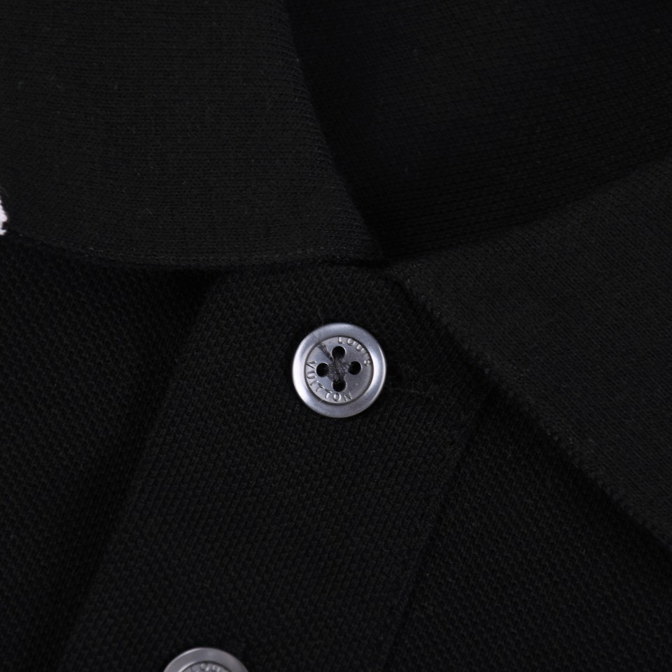 Louis Vuitton New three-flower LOGO embroidered polo shirt with lapel