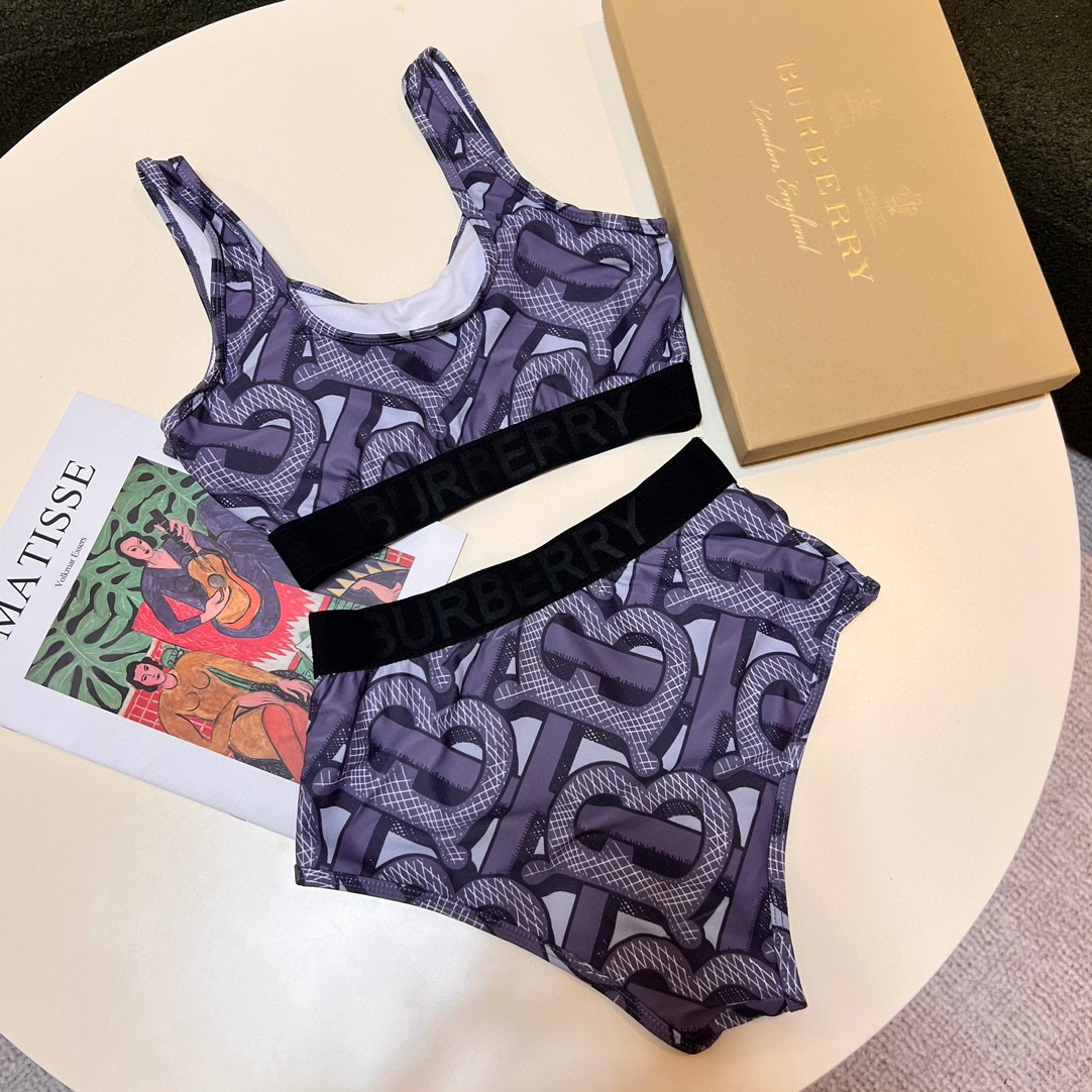 Burberry printed high stretch fitness yoga wear tracksuit