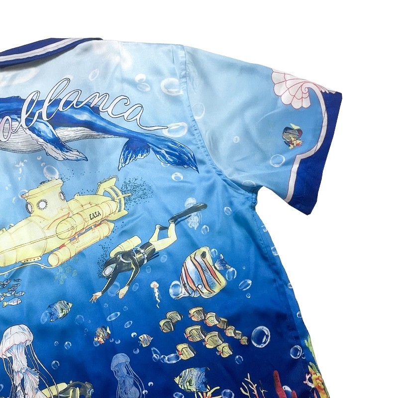 Casablanca Sea World Submarine Print Hawaiian n wind shirt