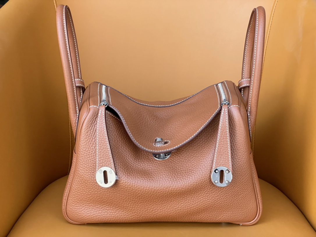 Lindy26 gold brown tc leather silver buckle