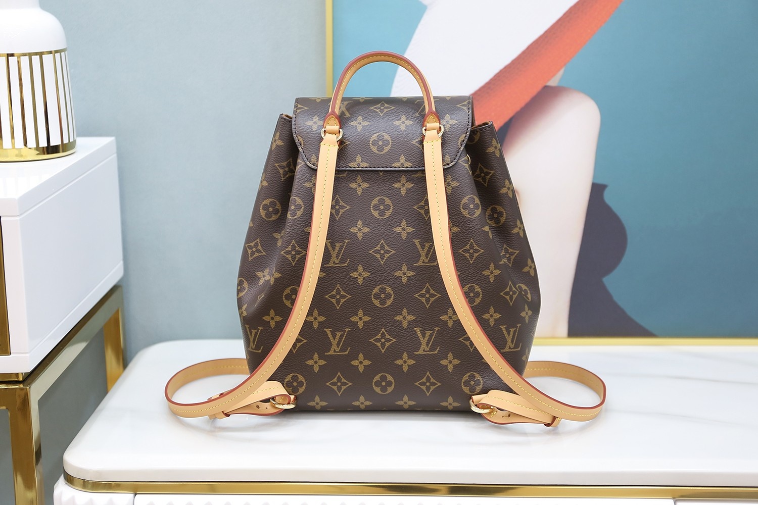 Louis Vuitton 𝙈𝙊𝙉𝙏𝙎𝙊𝙐𝙍𝙄𝙎 small backpack M45501