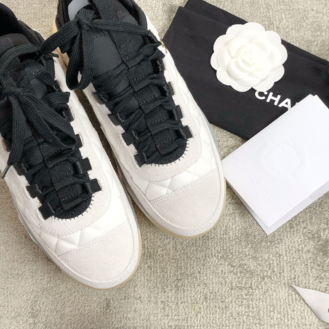 CHANEL sneakers classic small incense sneakers cowhide sheepskin leather genuine leather sole
