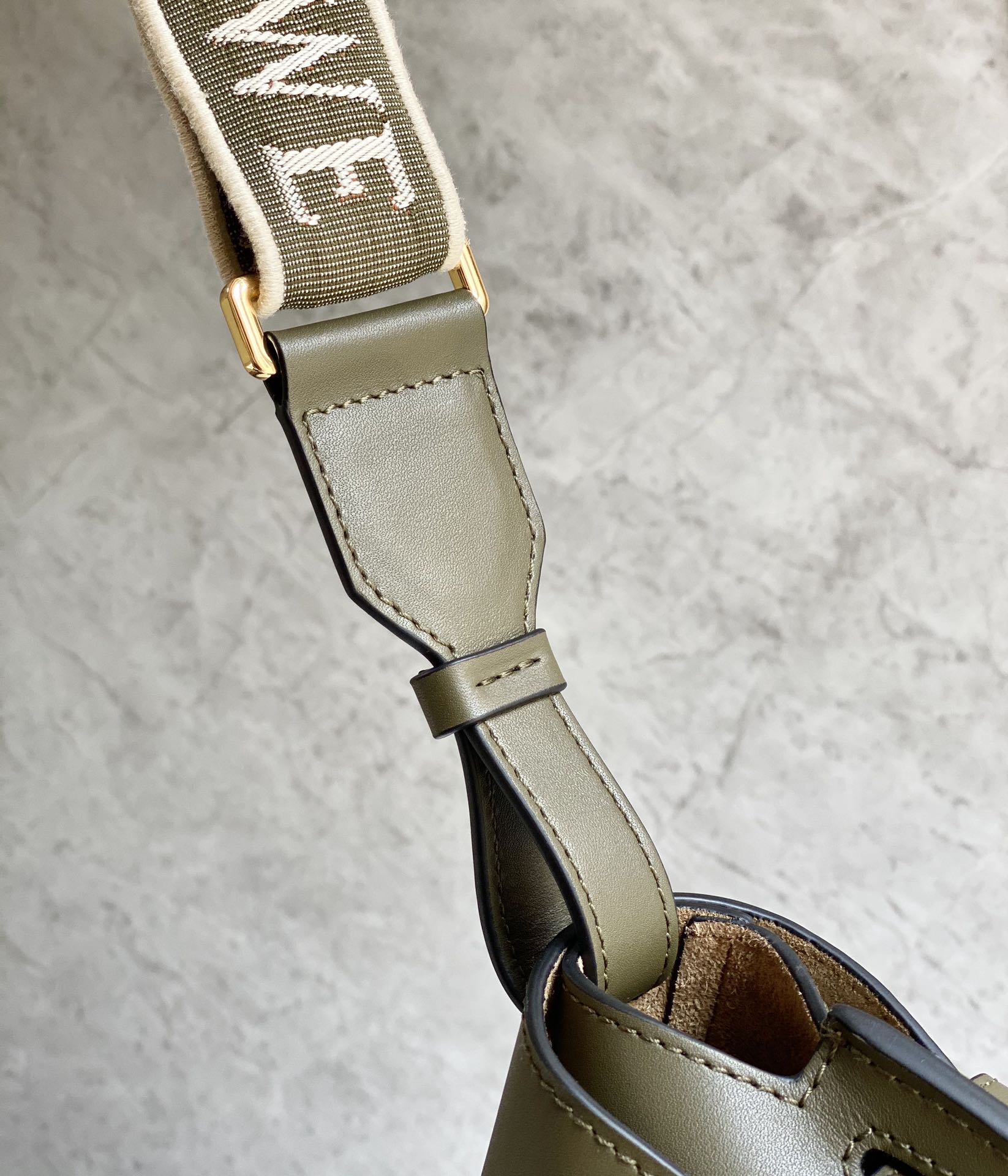 LOEWE upgraded letter wide shoulder strap saddle bag