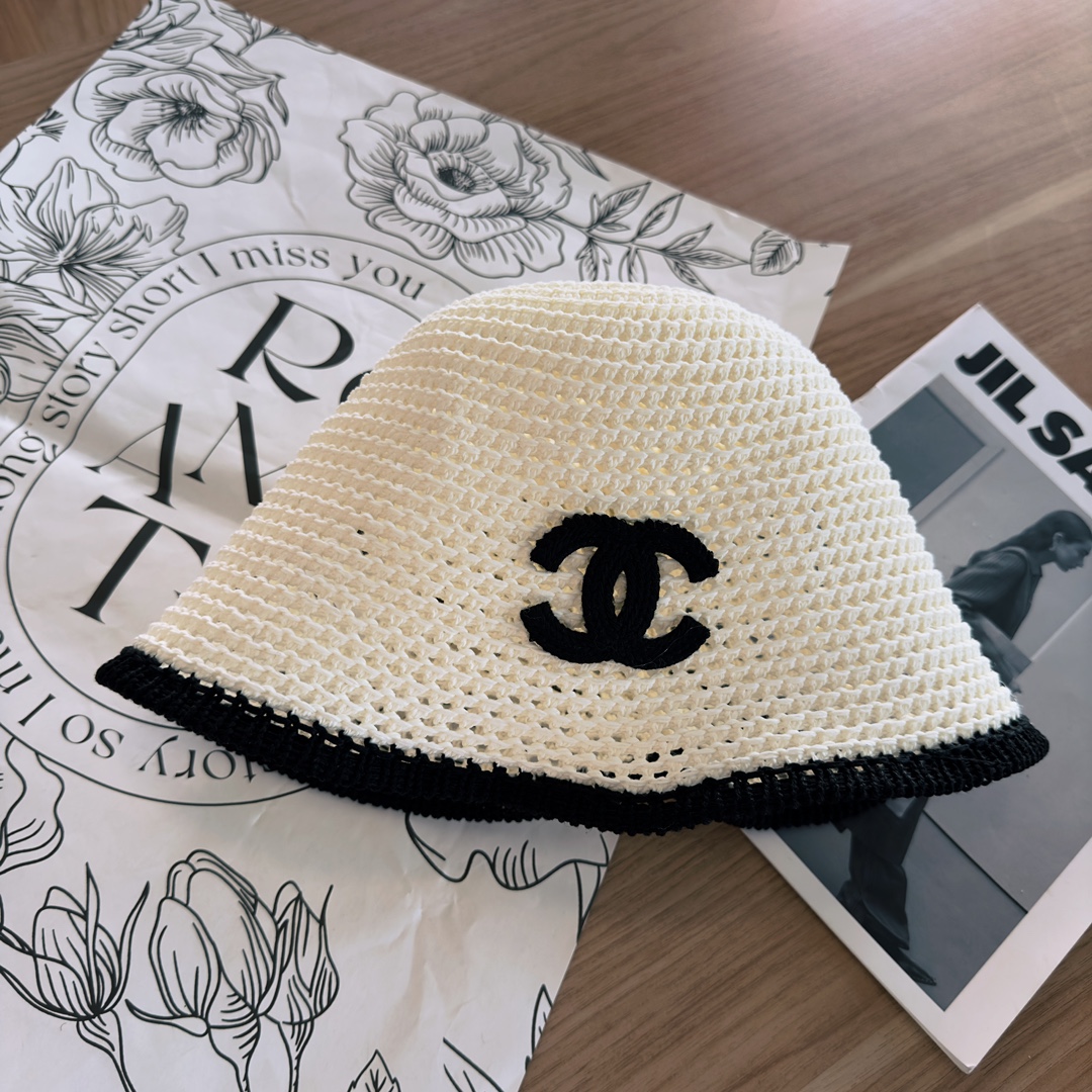 [Chanel Chanel] 2023 new hollow small fragrant wind fisherman hat