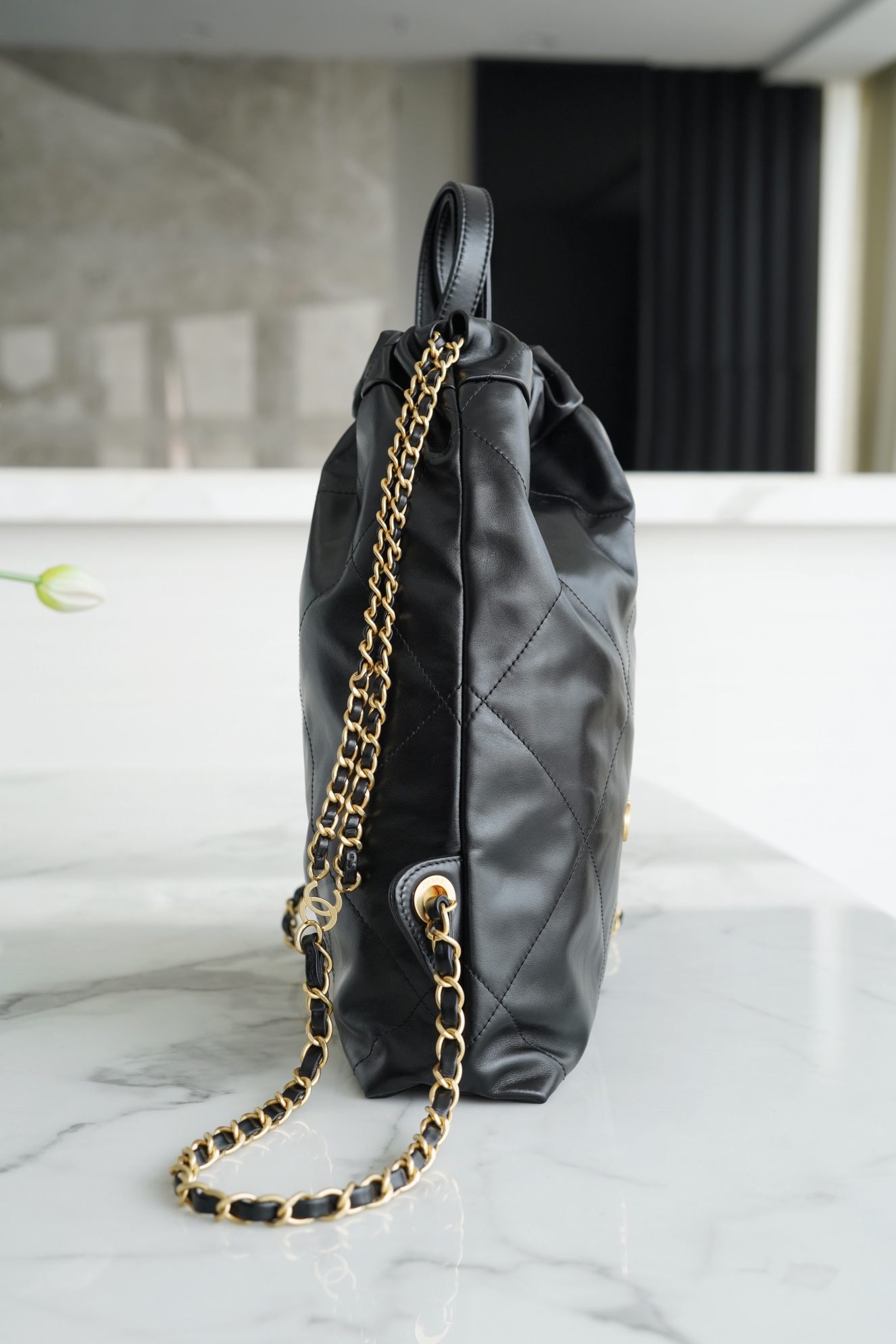 𝗖𝗛𝗔𝗘𝗡𝗟✦ 23P Spring Summer New Backpack Small Black➿