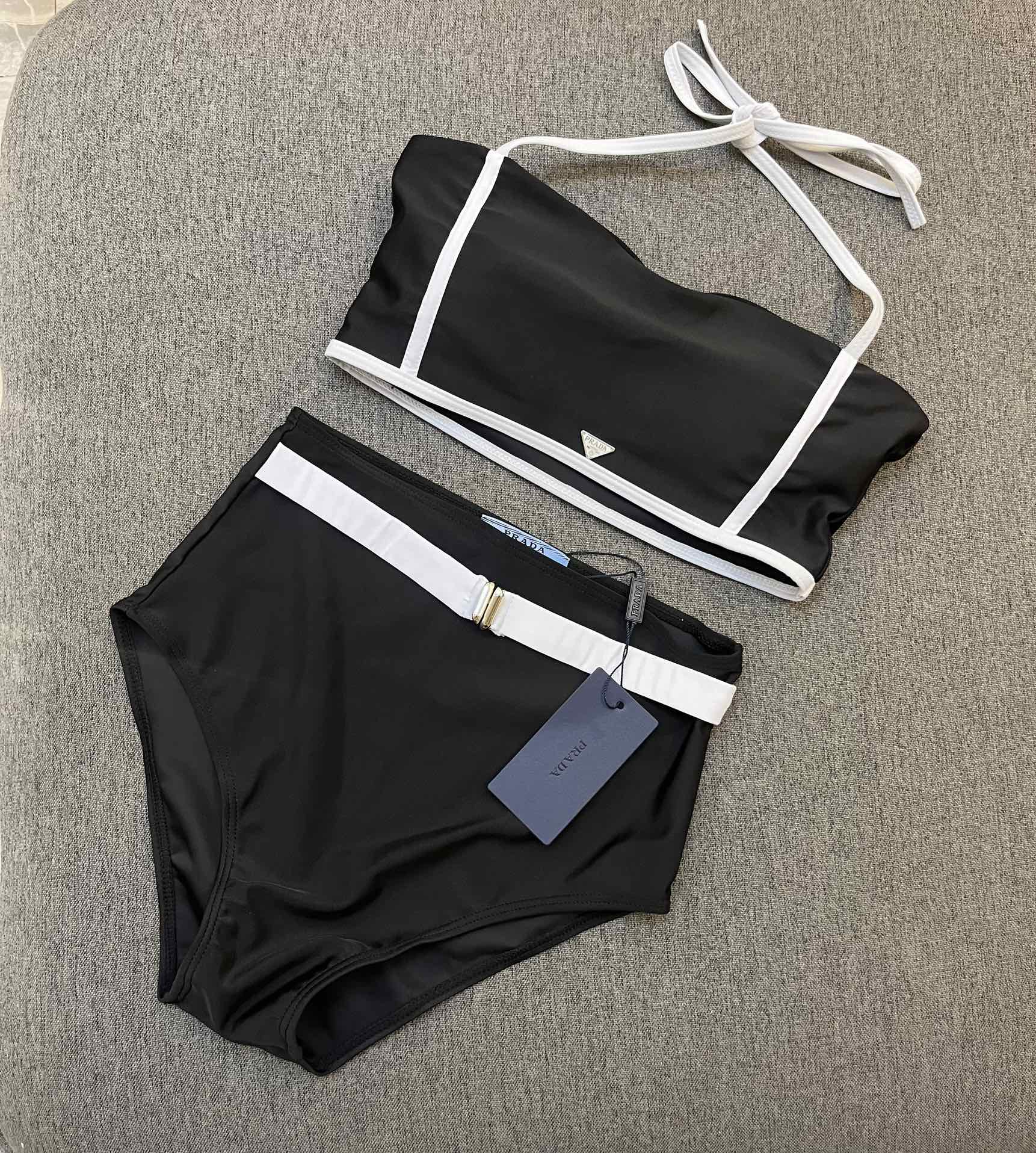 Prada Printed high stretch fitness yoga wear sports suit swimming costume bikini