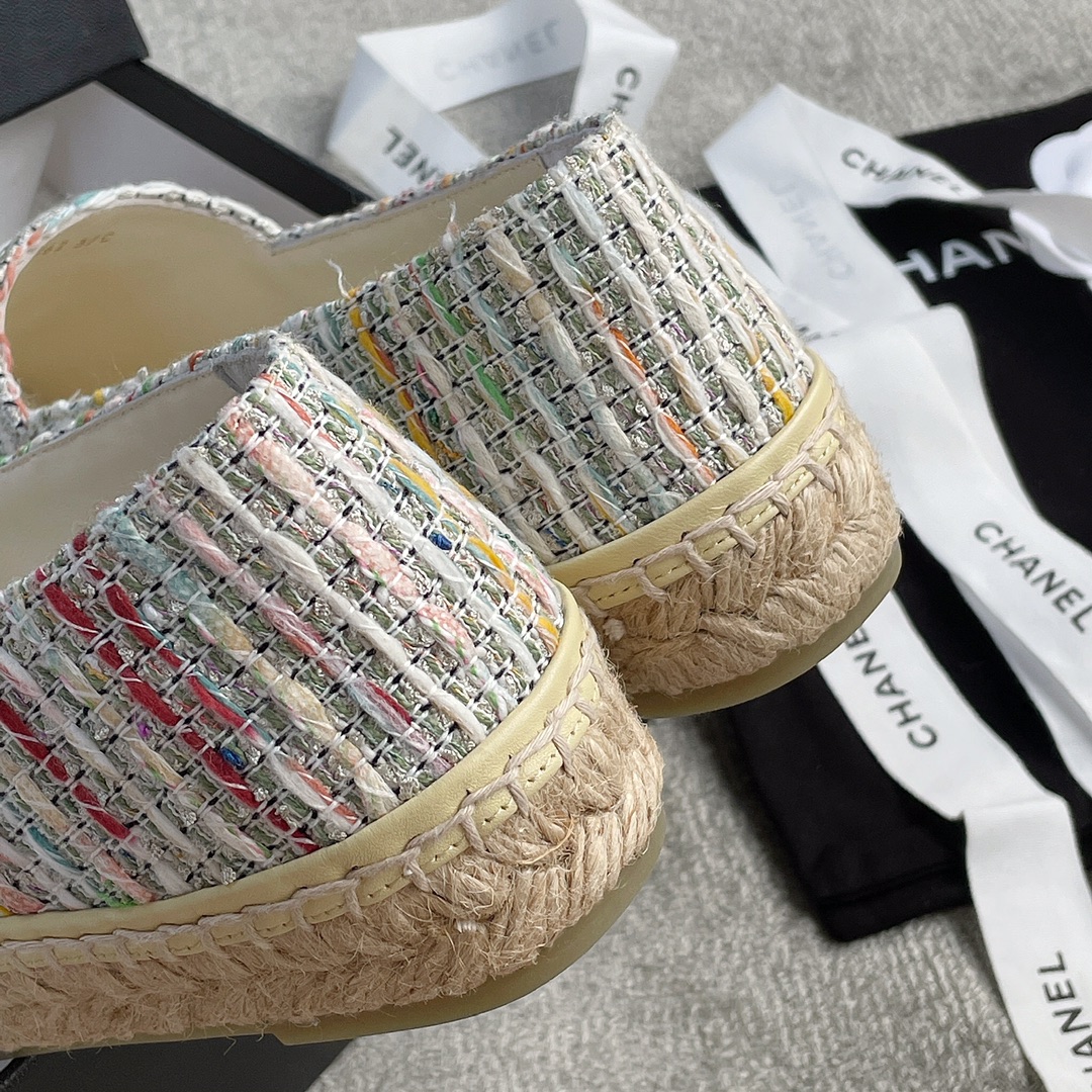 CHANEL fisherman shoes custom mixed sheepskin imported leather embryo leather upper soft inner cushion sheepskin