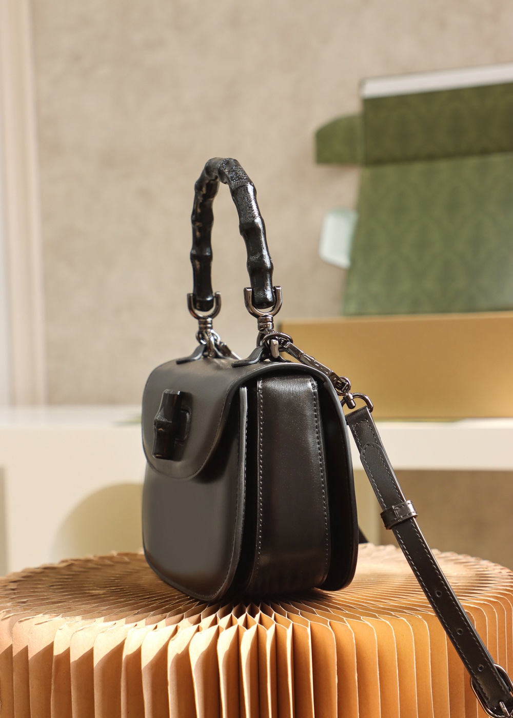 GUCCI full leather retro bamboo series #675797