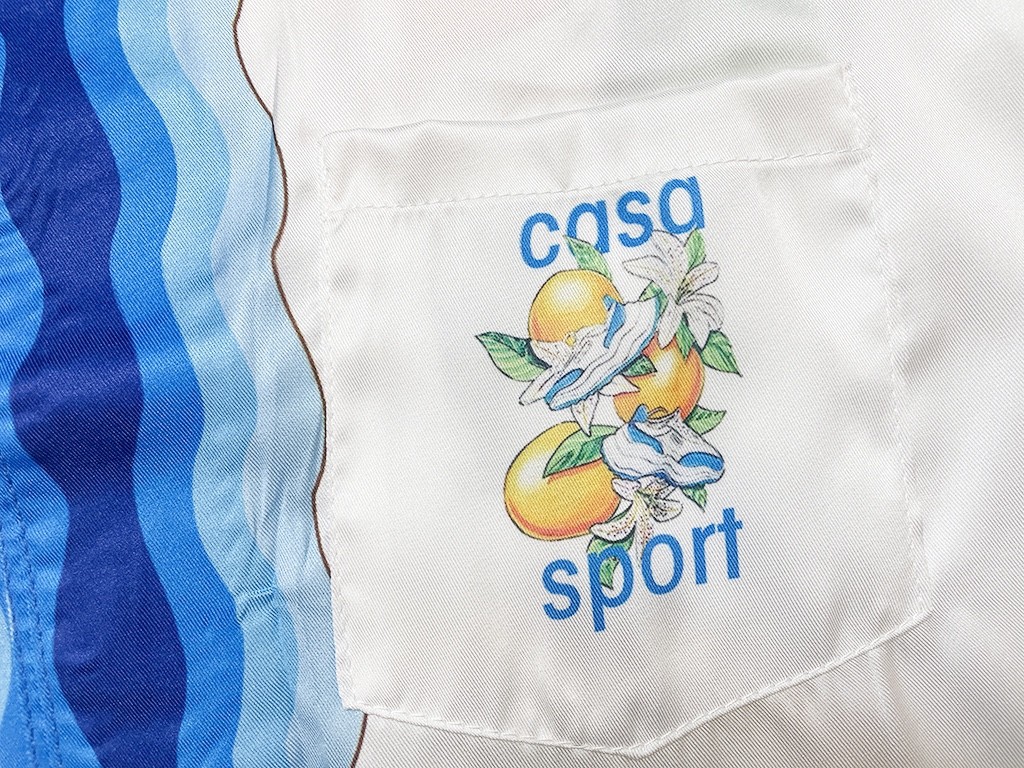 Casablanca 23SS white cactus tennis court shirt