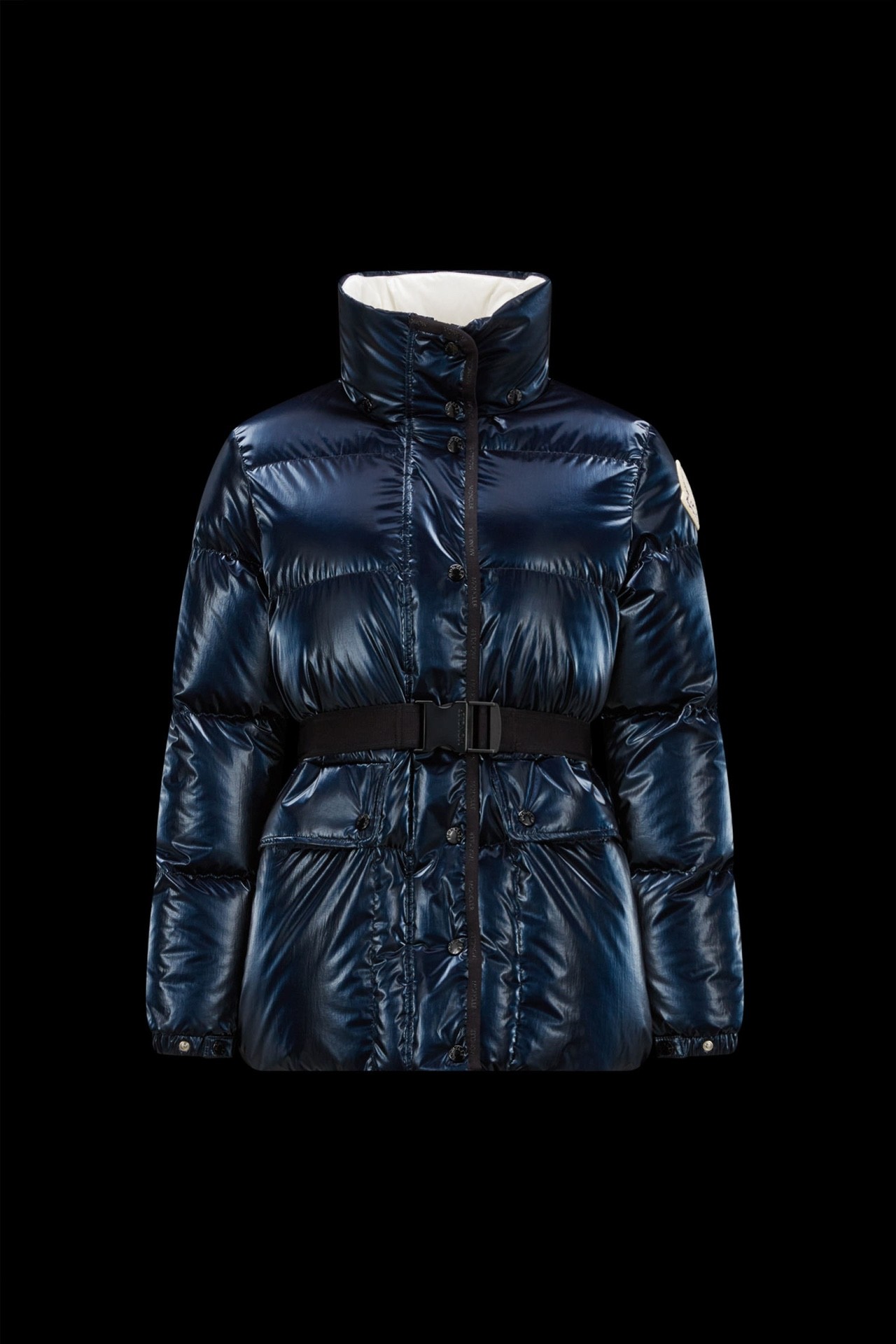 Moncler short jacket down for women-blue