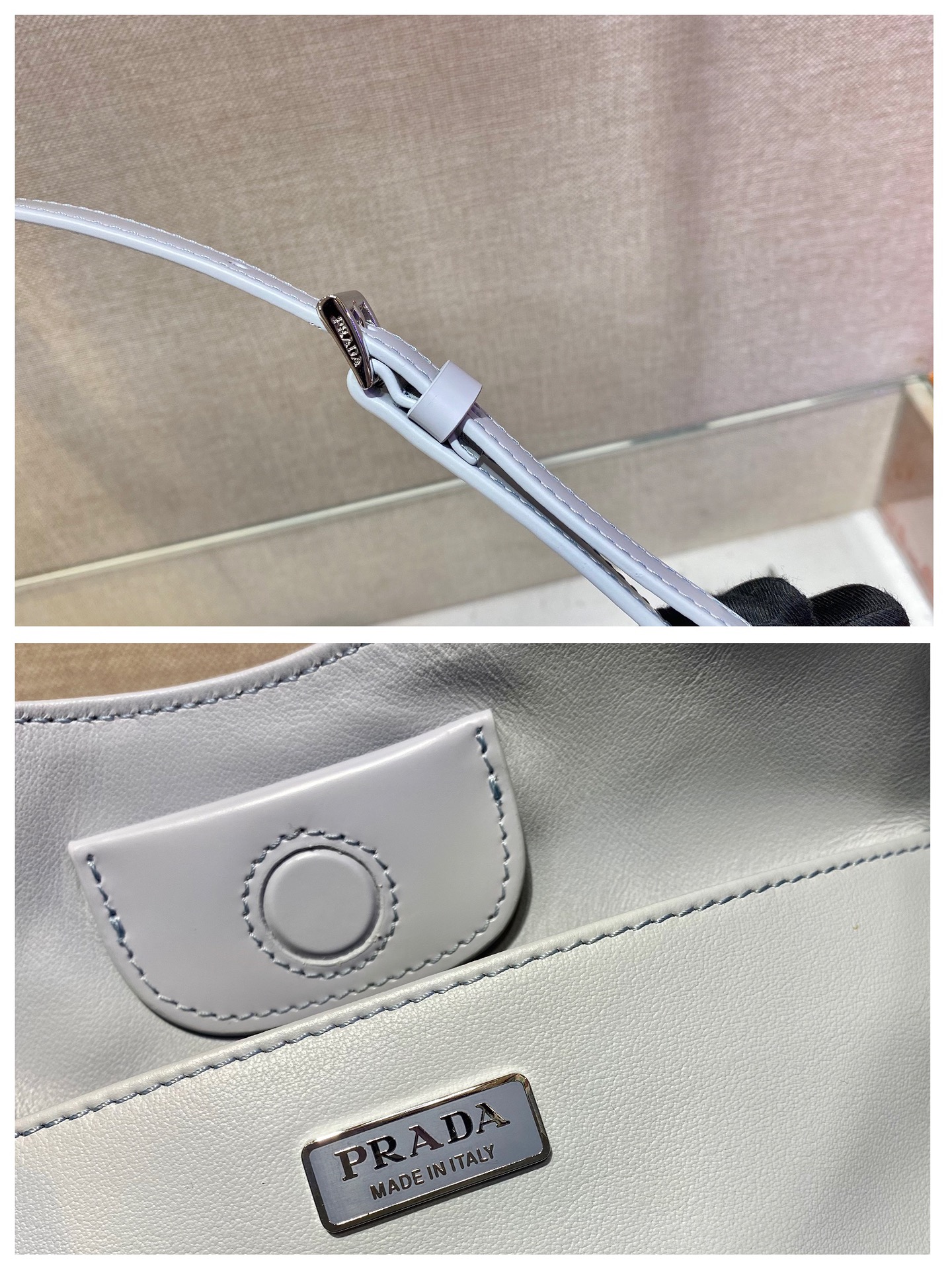 𝐏𝐑𝐀𝐃𝐀  Large Double Shoulder Strap Underarm Bag