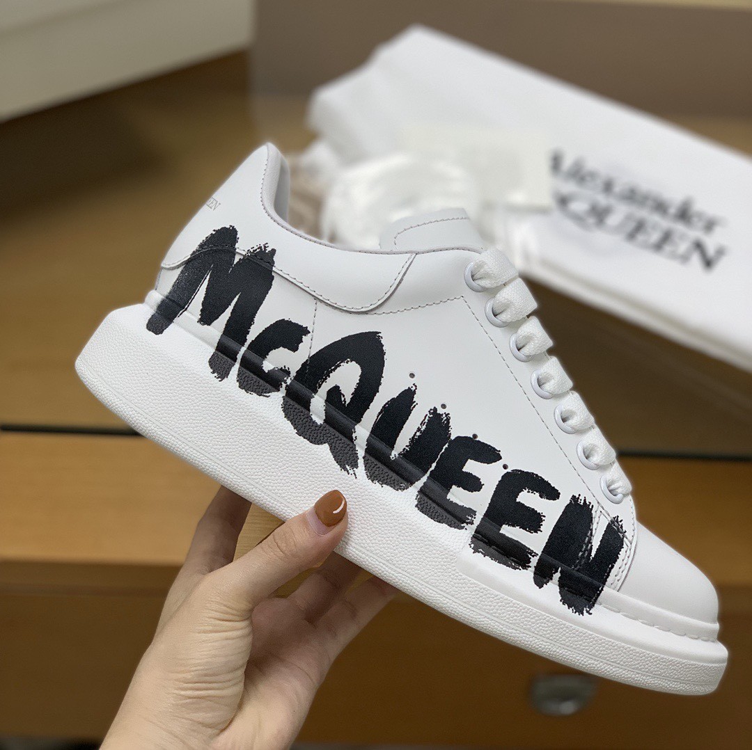 Alexander McQueen MQ 3D white letter Sneakers