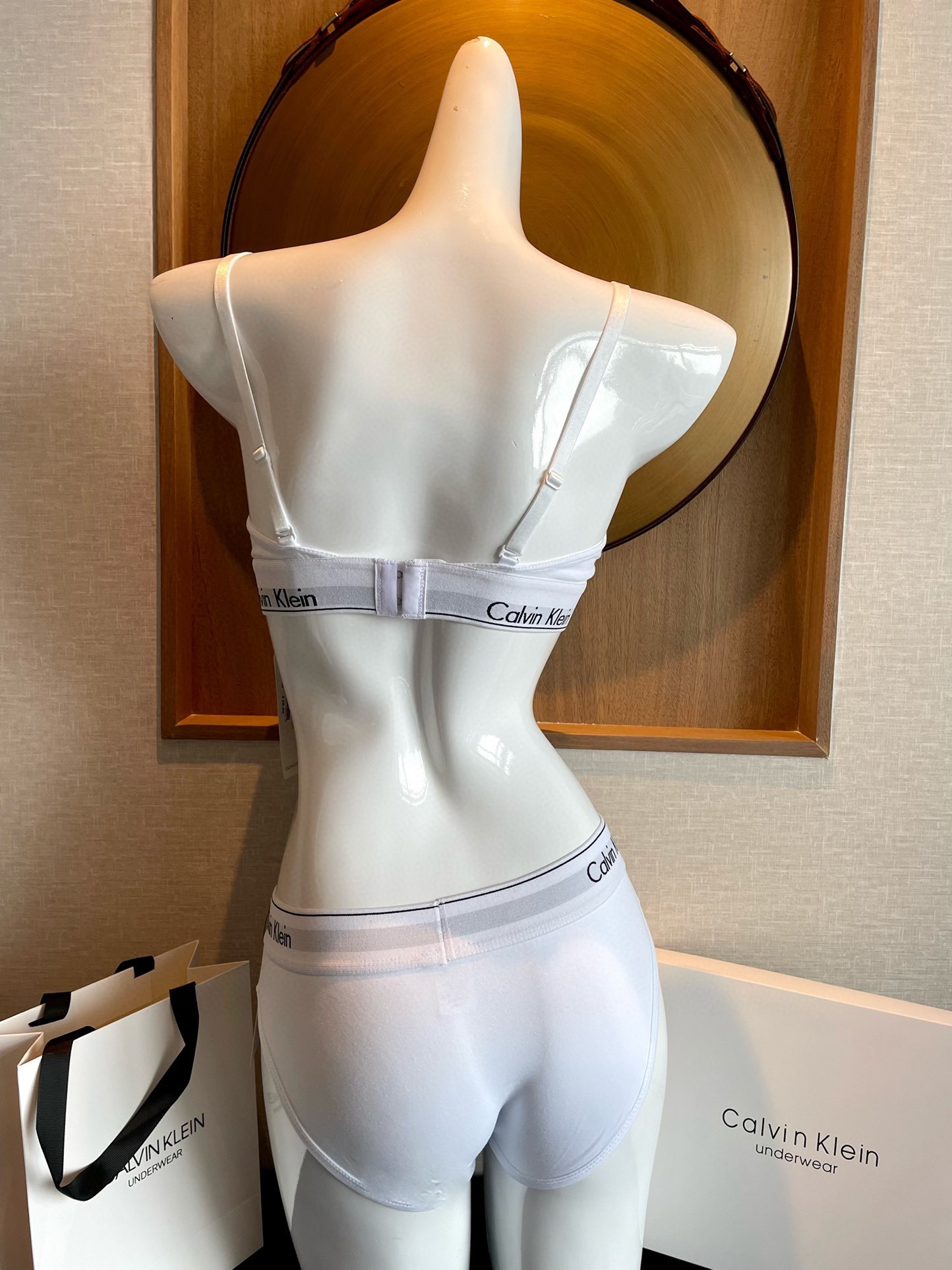 Ck Underwear Women Steelless Triangle Cup with Bra Pads Sexy Sports Bra Low Waist Ck Briefs Swimwear