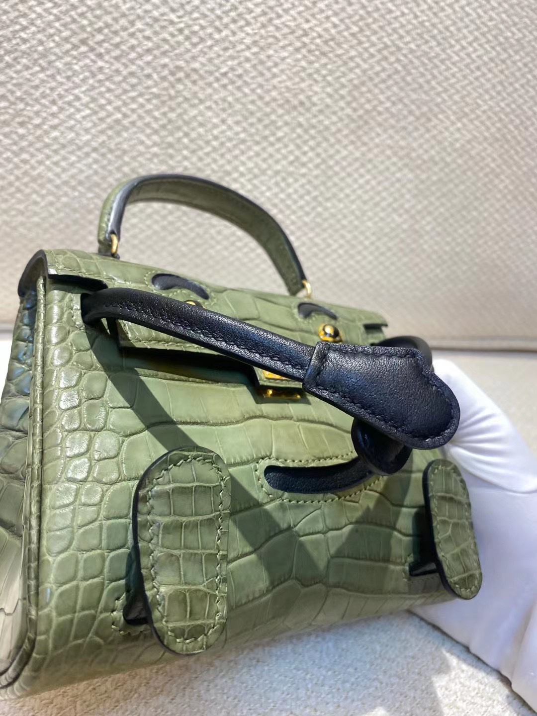 kelly doll  American crocodile top craftsmanship wax thread hand sewing