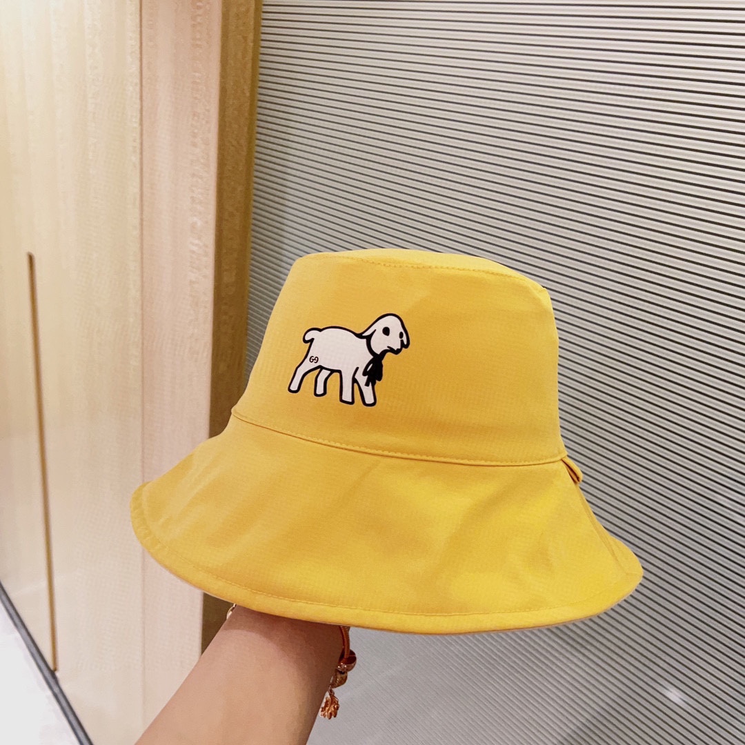 [Gucci Gucci] 2023 new deer double-sided fisherman hat